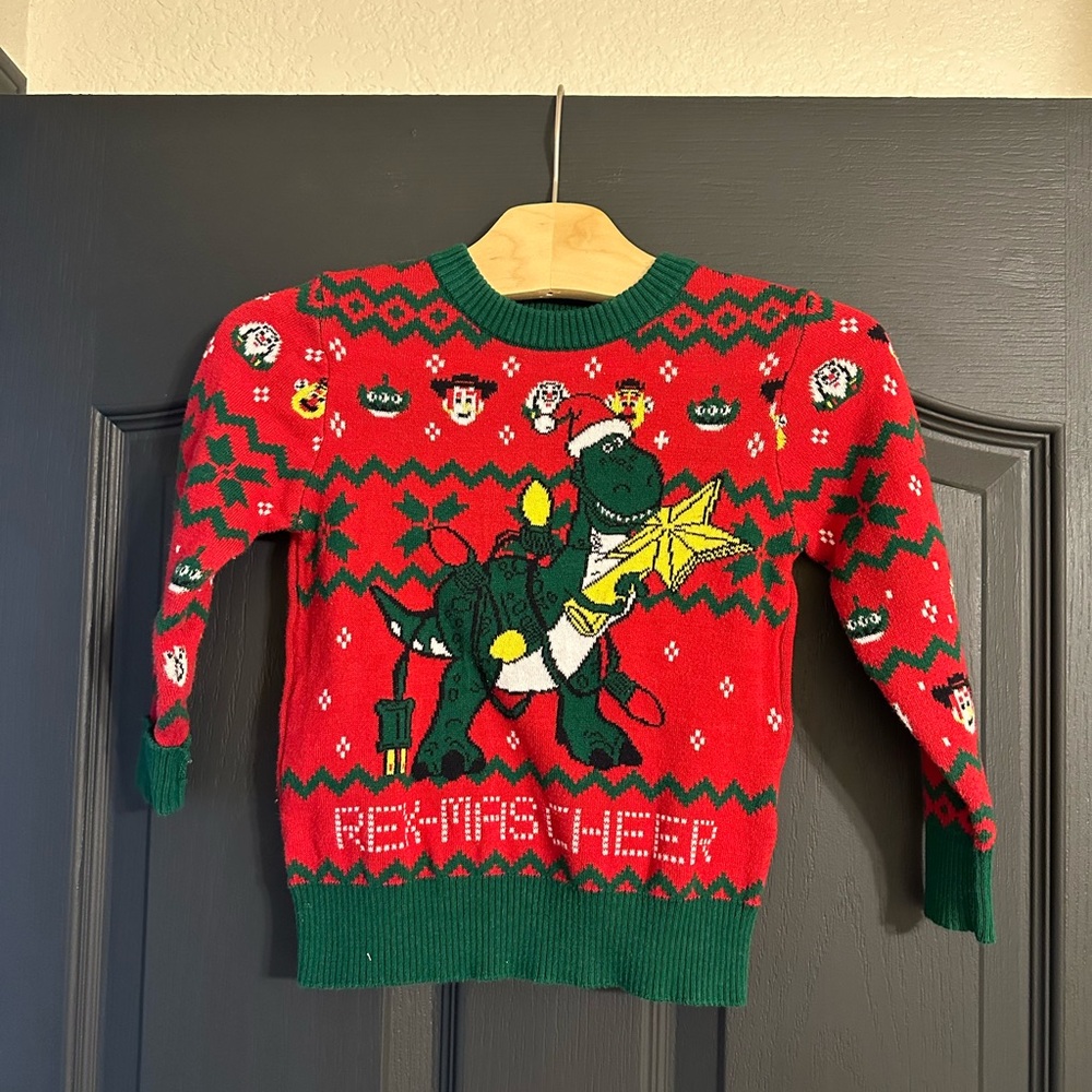 Festive Dinosaur Christmas Sweater